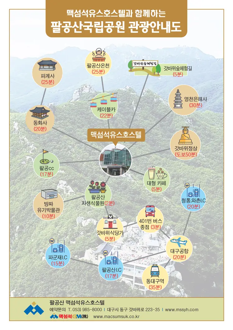 팔공산맥섬석유스호스텔 사진 3